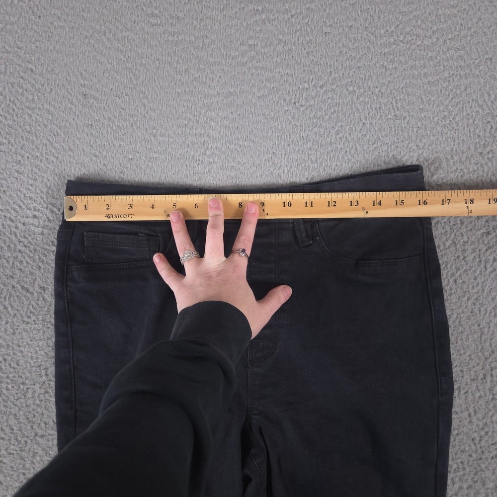 Good American Jeans Womens Large Black Good Legs Straight Pull‎ On Elastic Denim - Picture 5 of 10
